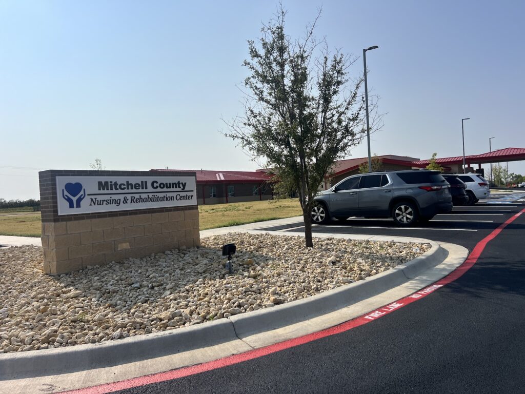 New entrance drive and parking at a county office
