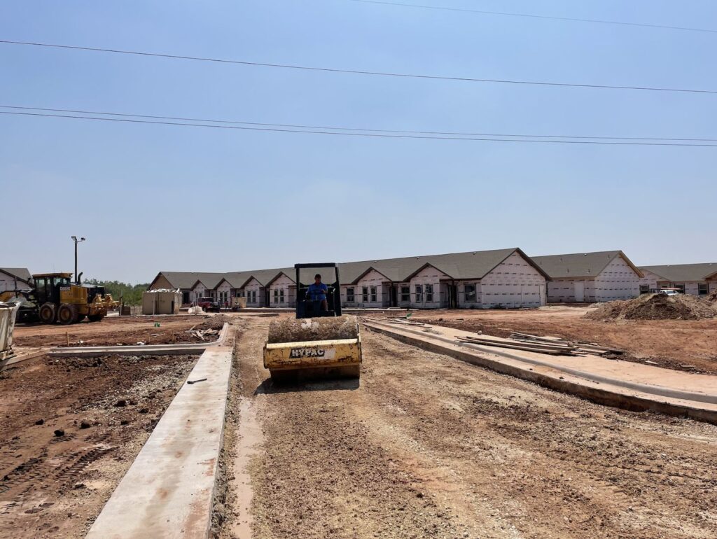 Rolling the base on a subdivision street