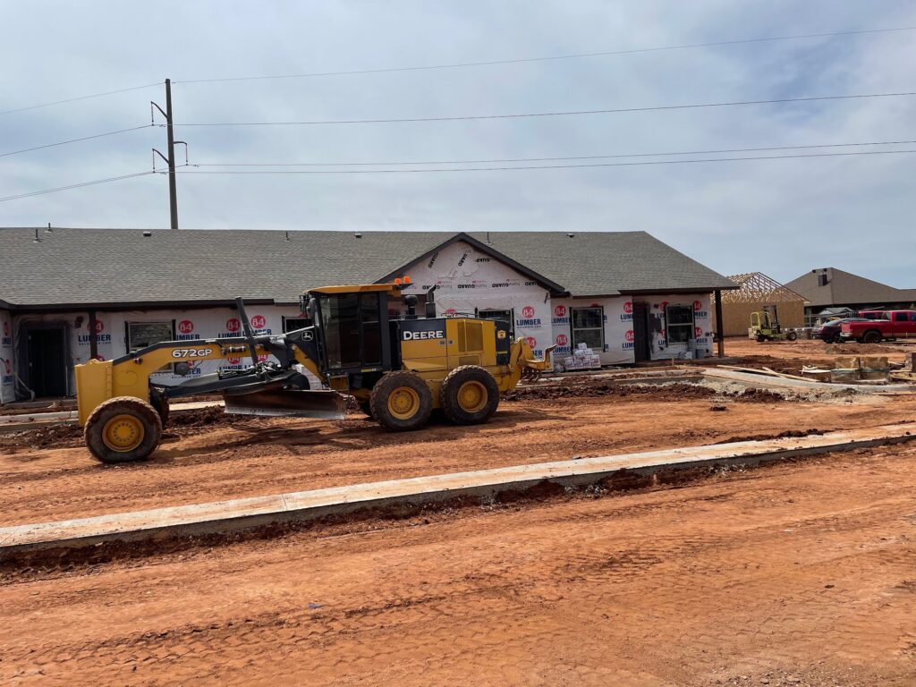 Grading for a new subdivision street