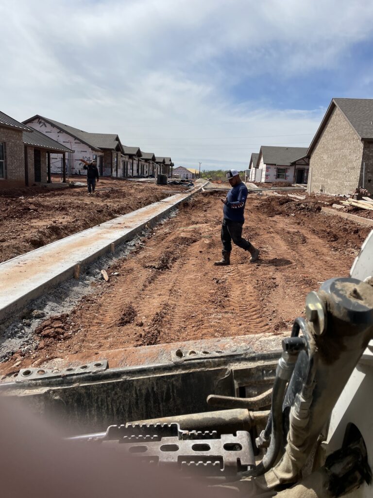 Forming curbs for subdivision streets