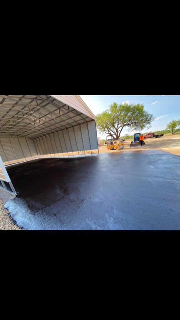 Surfacing the floor of an open barn